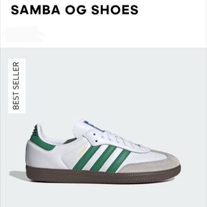 UNISEX Adidas Samba OG Shoes - White and Green